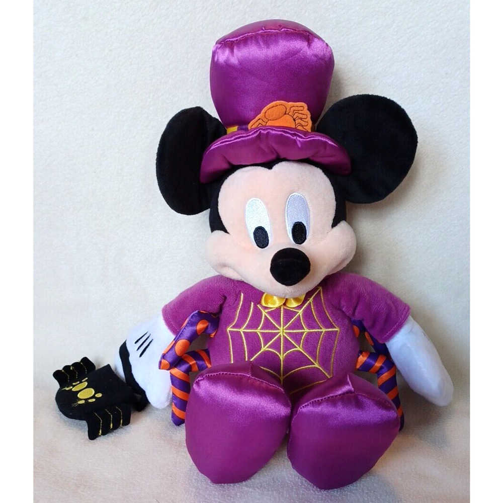 Disney Store Mickey Mouse HALLOWEEN Spider Costume trick or treat bag 16" Plush